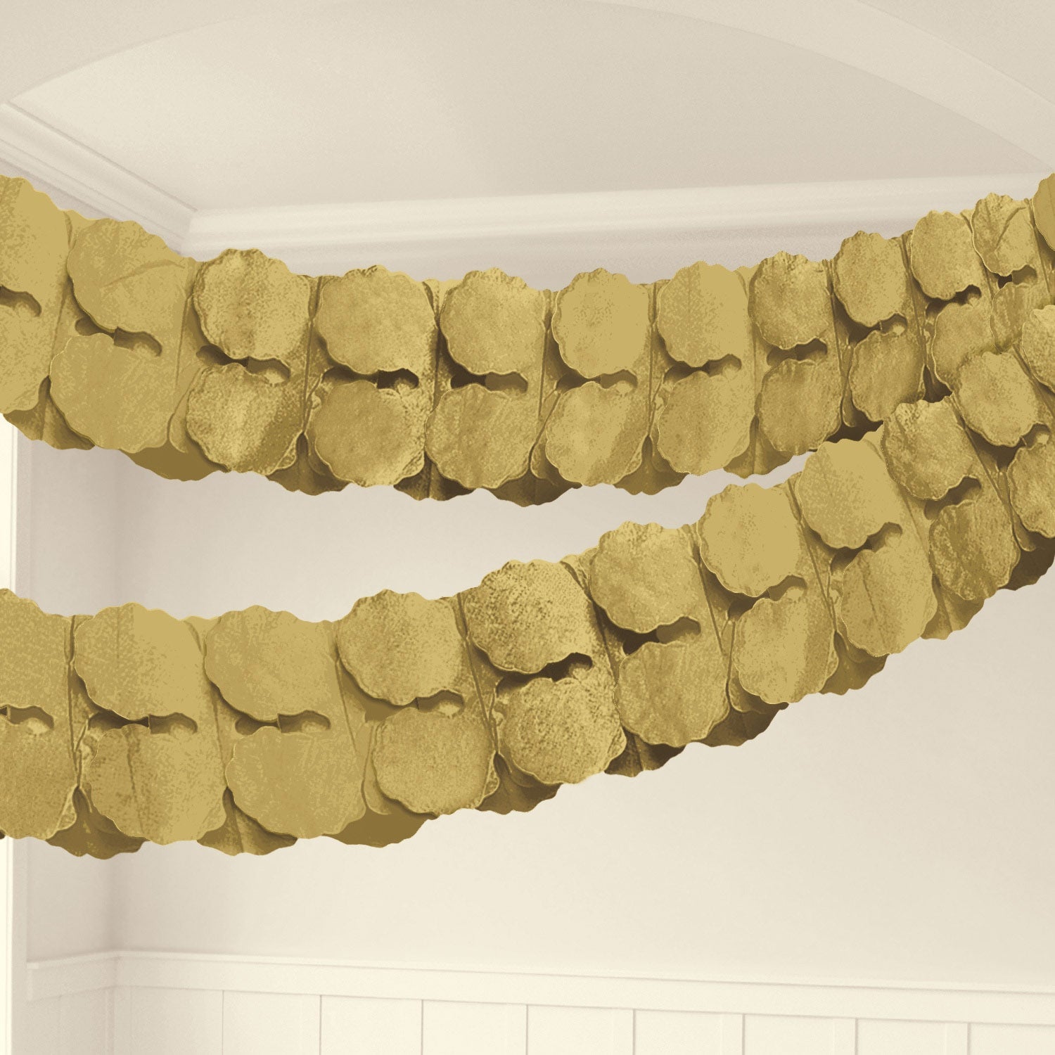 Gold Paper Garland Decoration - 3.7m