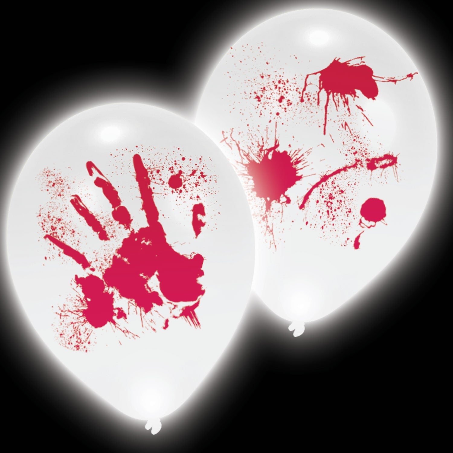 LED Bloody Hands Balloons - 11" Latex (4pk)