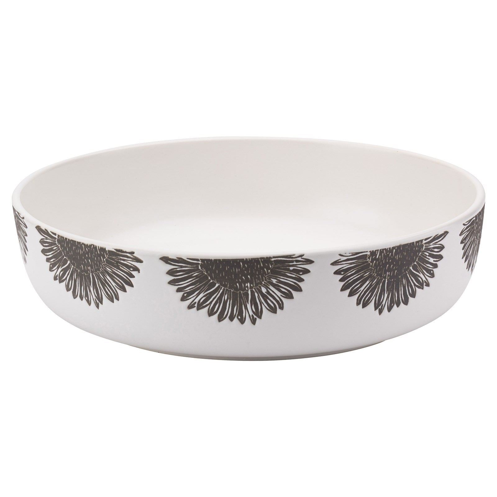 Artisan Flower Serving Bowl