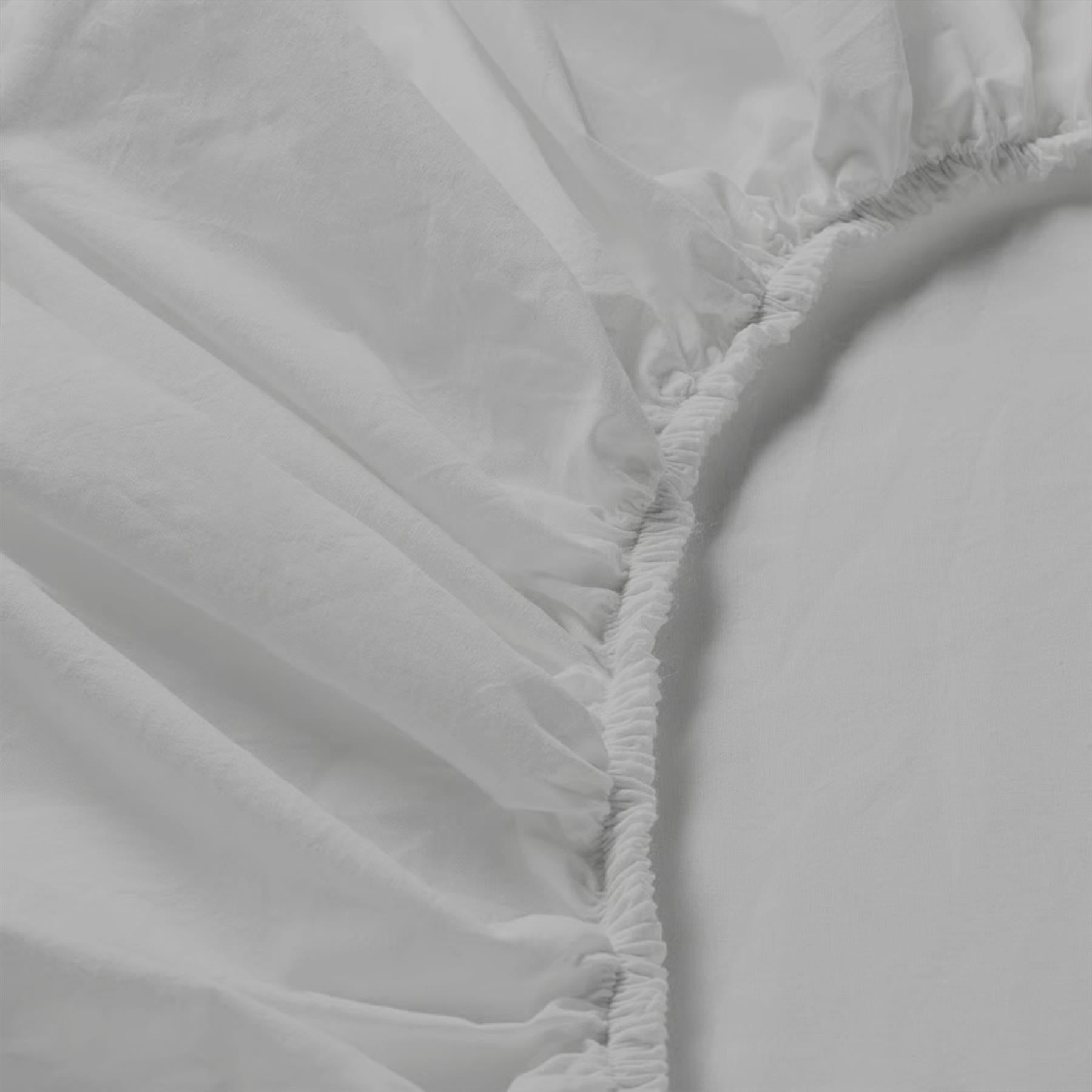 Maison & White Fitted Bed Sheet (Light Grey, Double)