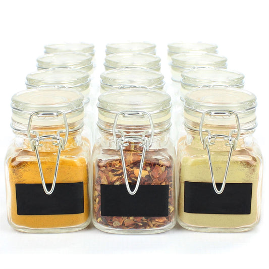 Mini Glass Spice Jars - Pack of 12 | M&W	
