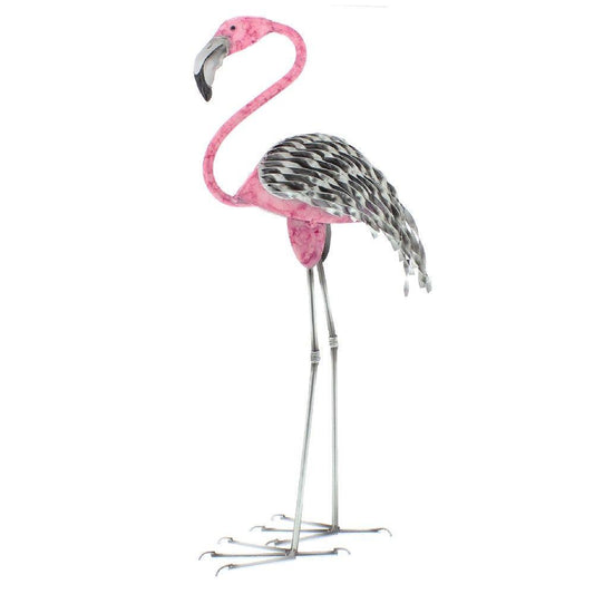 Country Living Hand Painted Metal Flamingo	