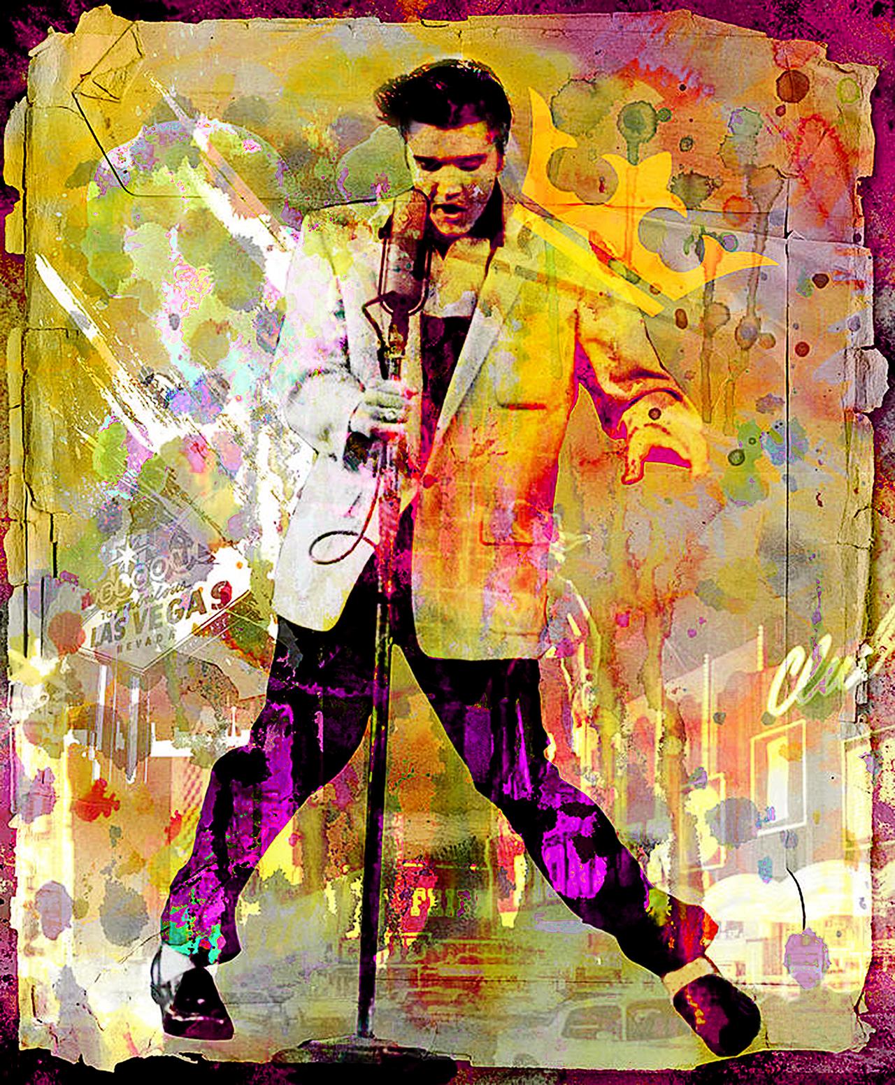 Elvis Presley Las Vegas 45cm x 37.5cm Small Metal Sign