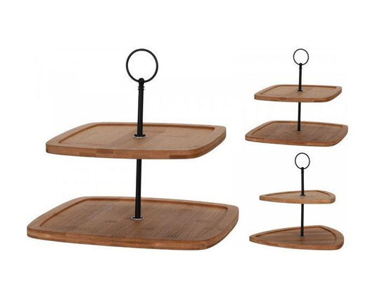 2 Tier Bamboo Cake Stand	