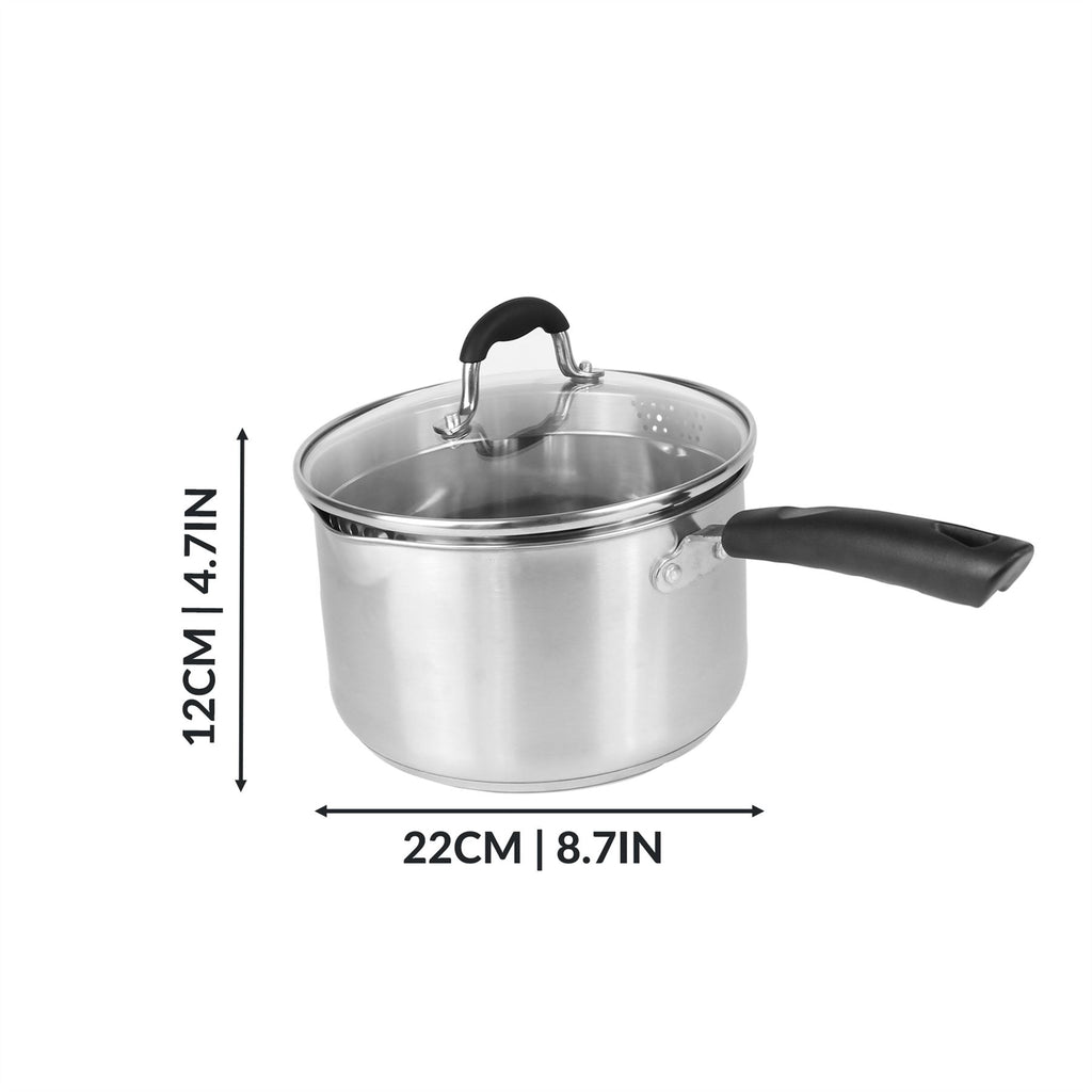 Stainless Steel Saucepans - Set of 3 | M&W	