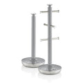 Swan Retro Grey Towel Pole and Mug Set	