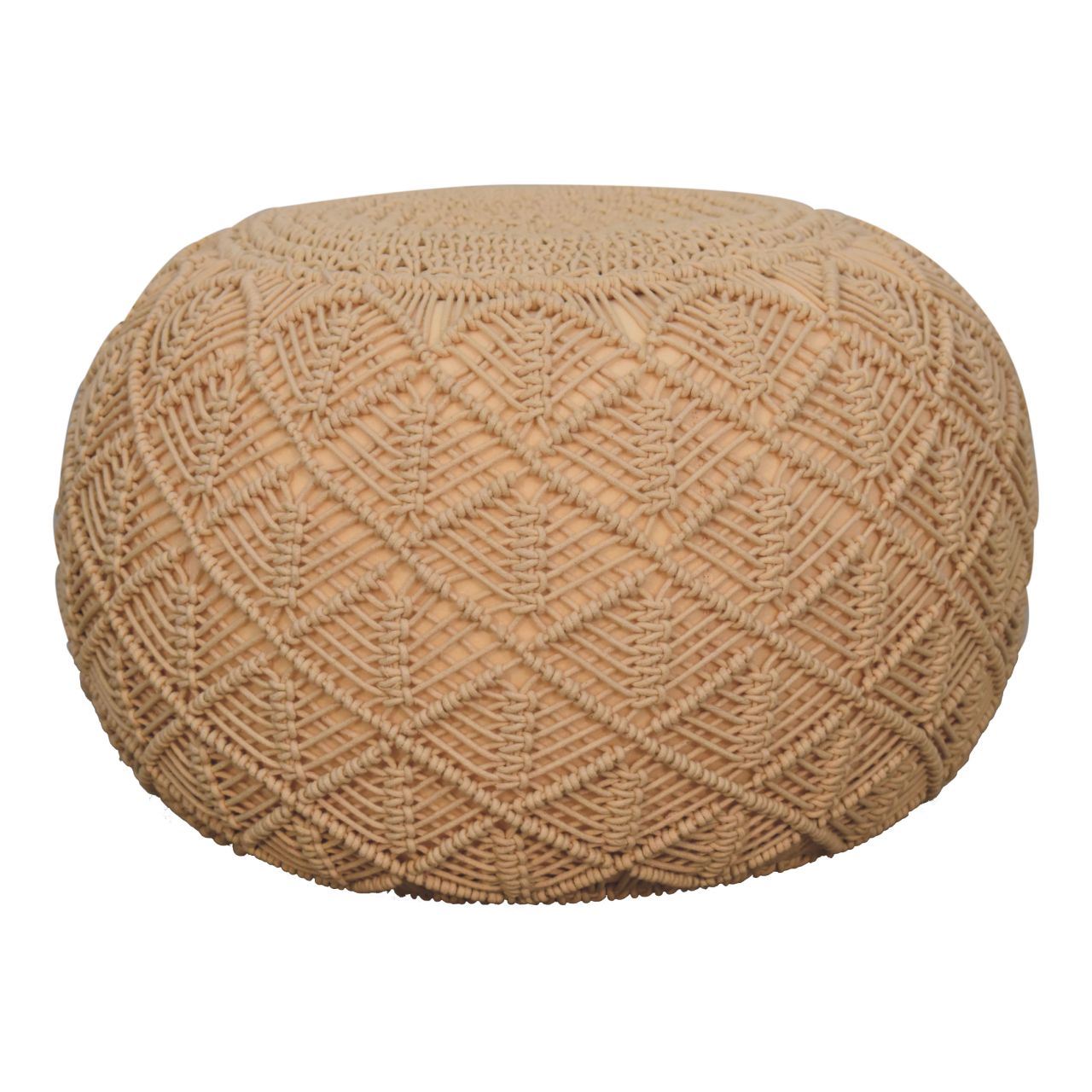 Artisan Ansley Beige Pouffe