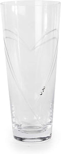 Etched Heart Detail Crystal Glass Vase | M&W	