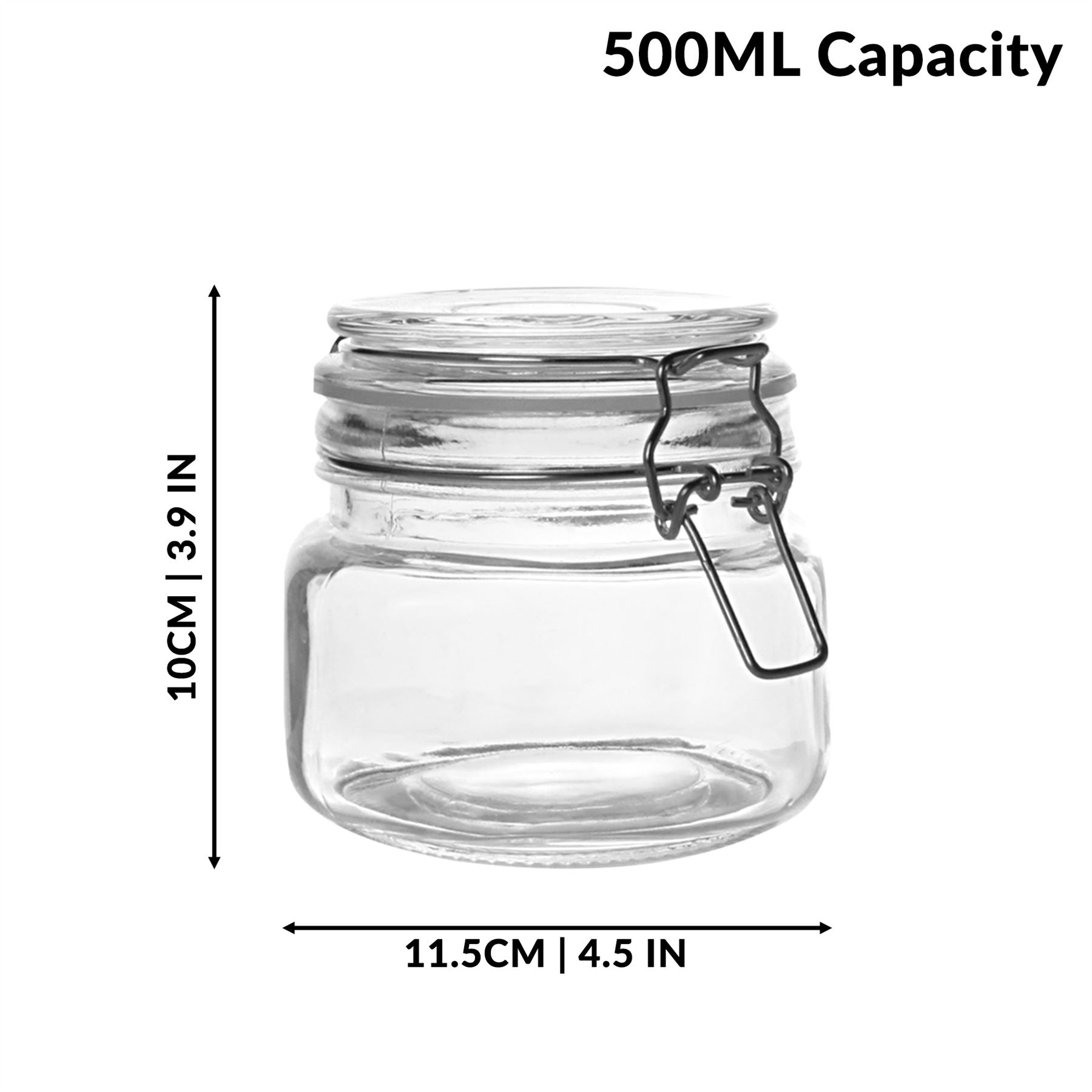 500ml Clip Top Jar - Set of 6 | M&W	