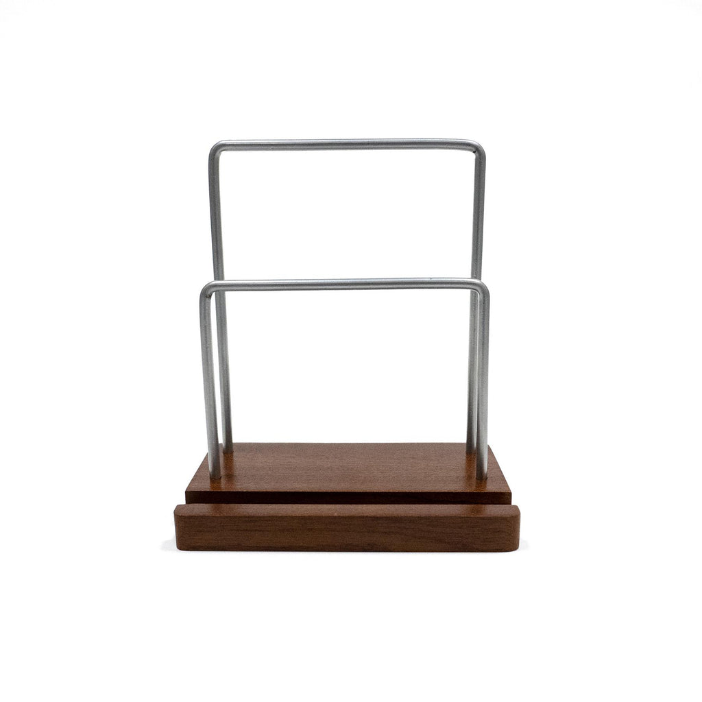Vinyl LP Display Stand & Shelf  Walnut Finish | M&W	