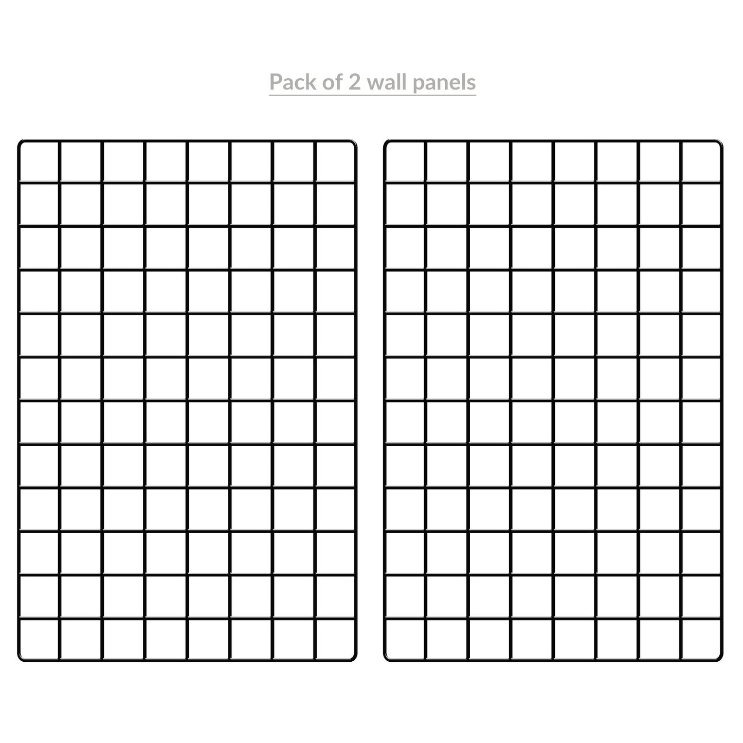 Hanging Grid Organisation & Photo Wall Panels - Pack of 2 Black | Pukkr	