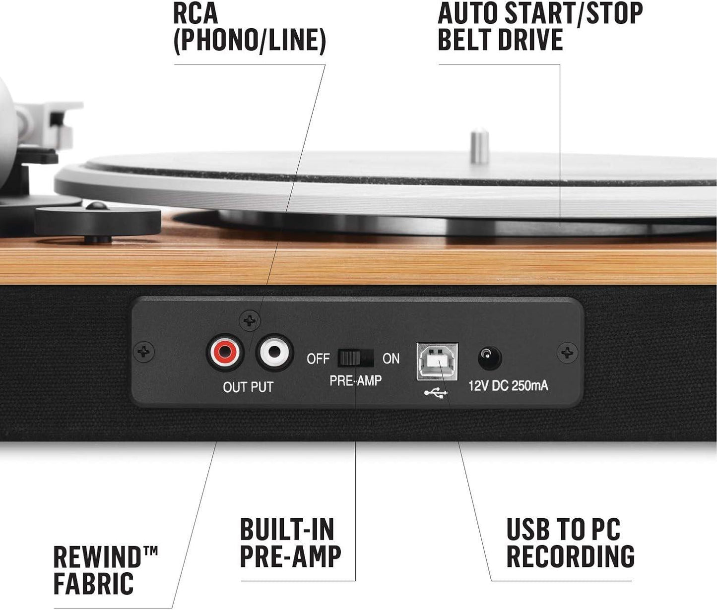 House of Marley Stir It Up Record Player Vinyl Turntable