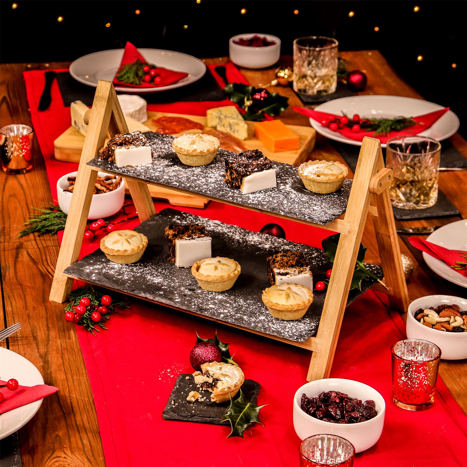 2 Tier Slate Cake Stand | M&W	