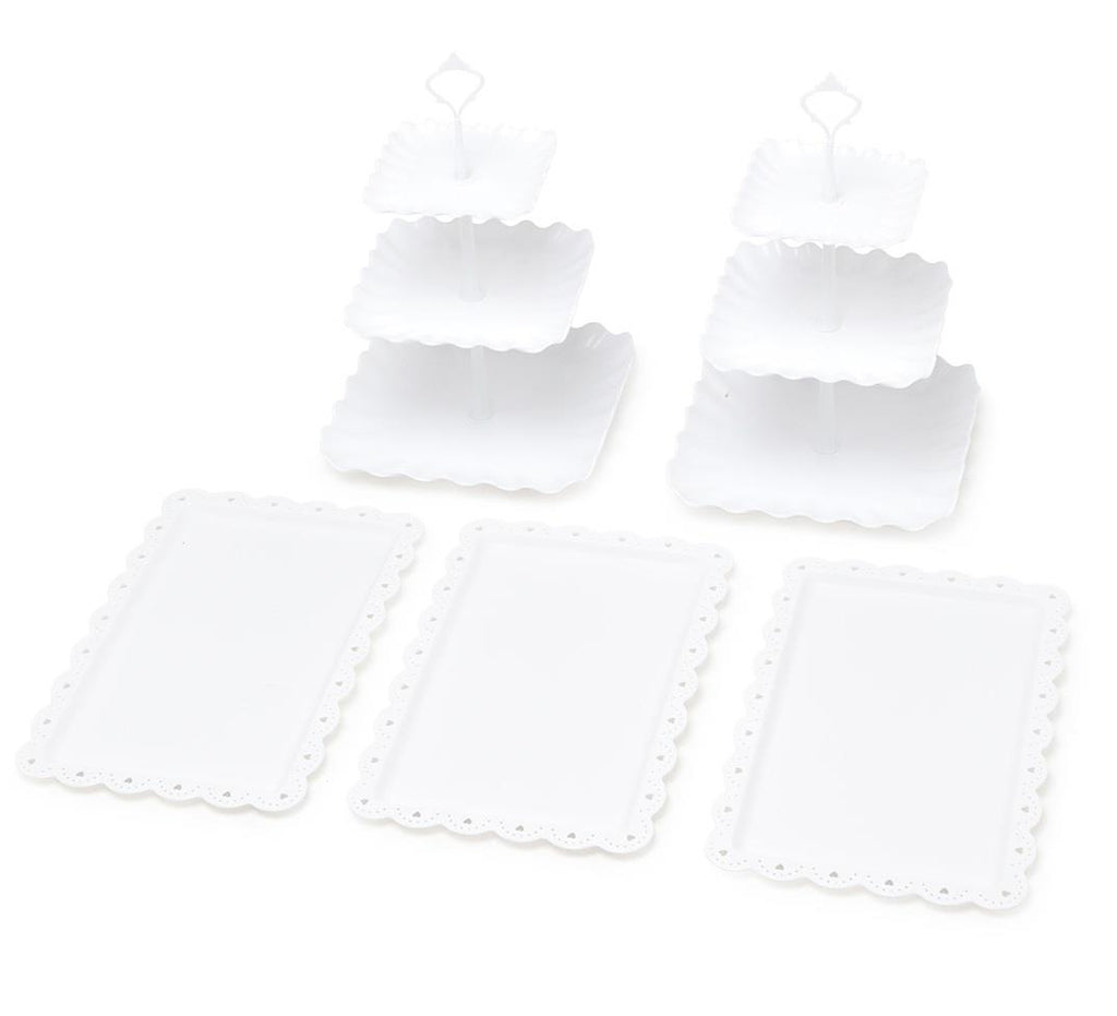 Square Cake Stand & Appetiser Tray Set | Pukkr	