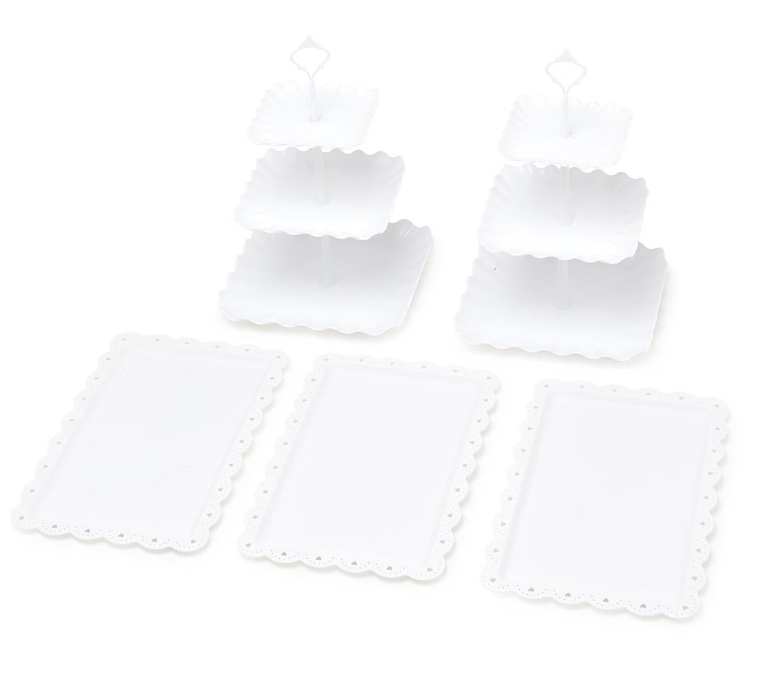 Square Cake Stand & Appetiser Tray Set | Pukkr	