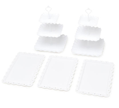 Square Cake Stand & Appetiser Tray Set | Pukkr	
