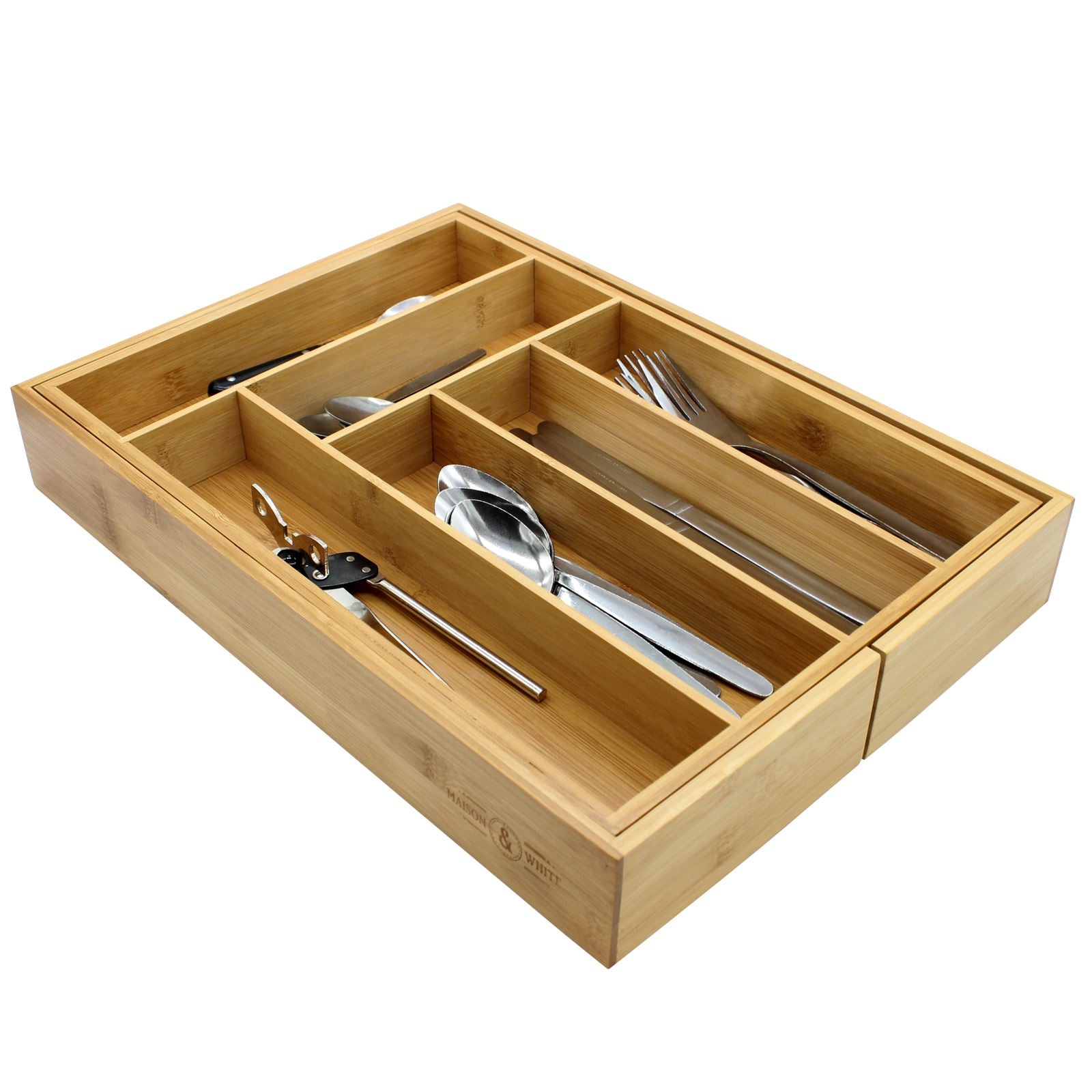 Bamboo Extending Cutlery Drawer | M&W	