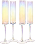 Edge Champagne Flutes - Set of 4 Iridescent | M&W	