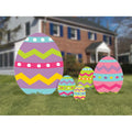 5 Lawn Signs Easter Eggs - Multicoloured