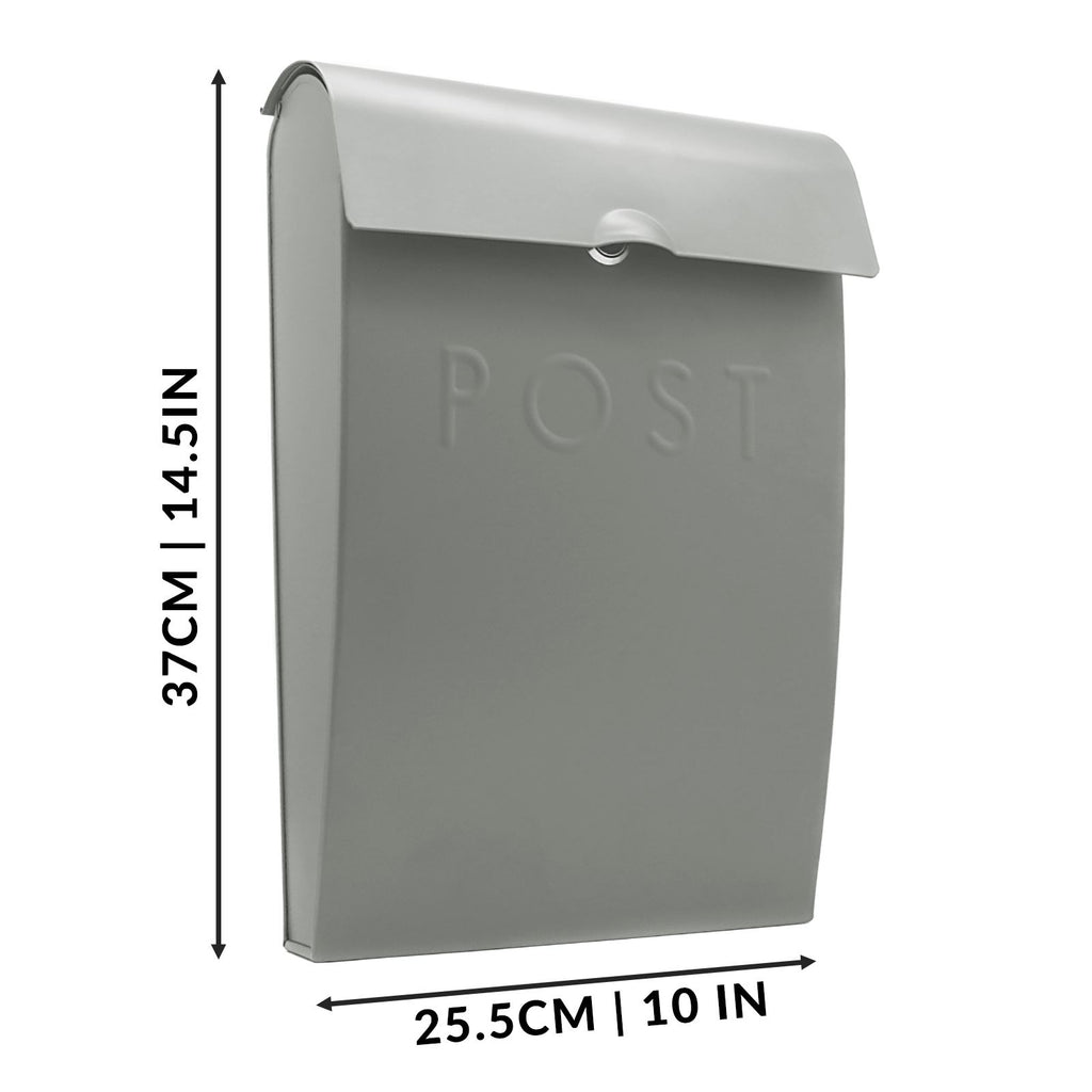 Wall Mounted Post Box in Grey | M&W	