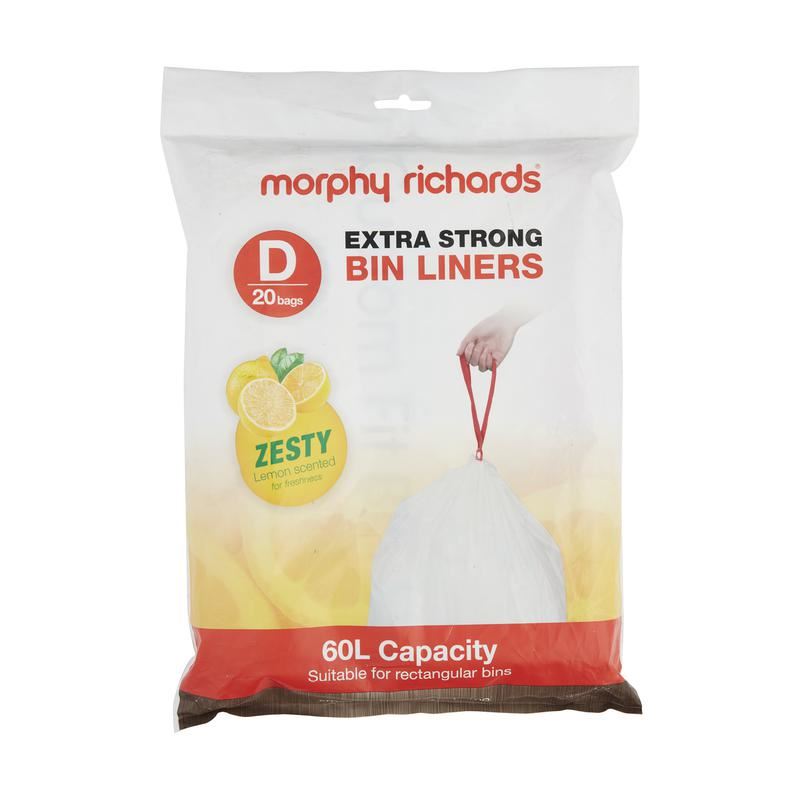 Morphy Richards Lemon Scented 60L x20 Bin Liners	