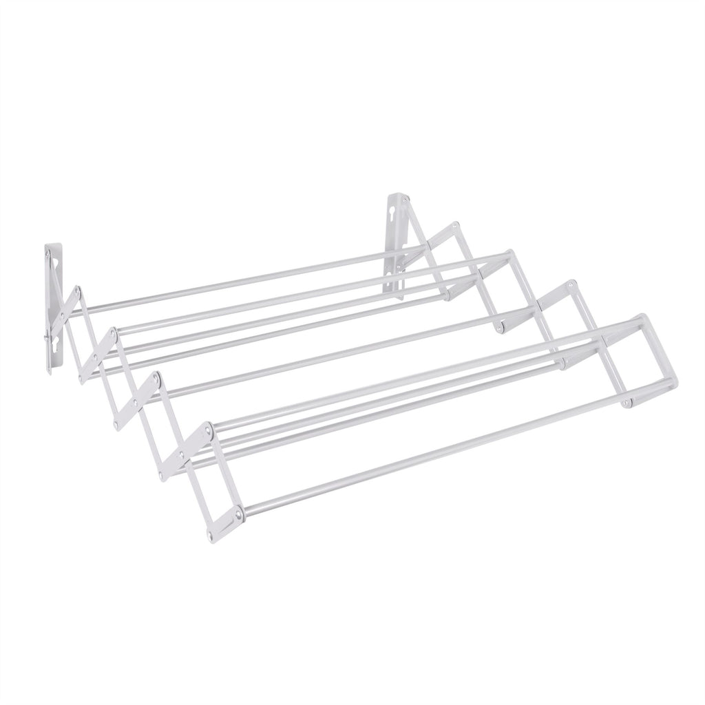 Wall Mounted Extendable Clothes Airer White | Pukkr	