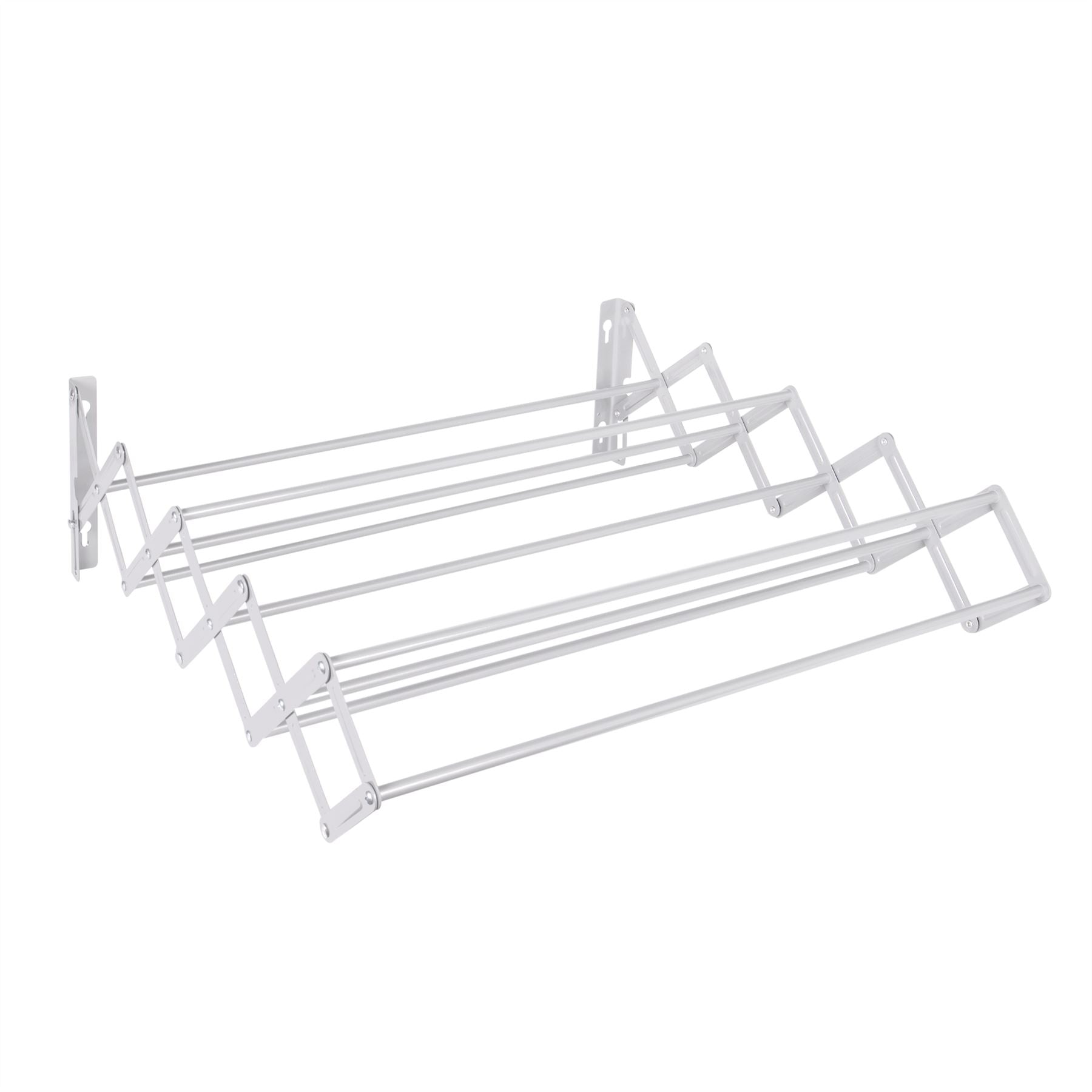 Wall Mounted Extendable Clothes Airer White | Pukkr	