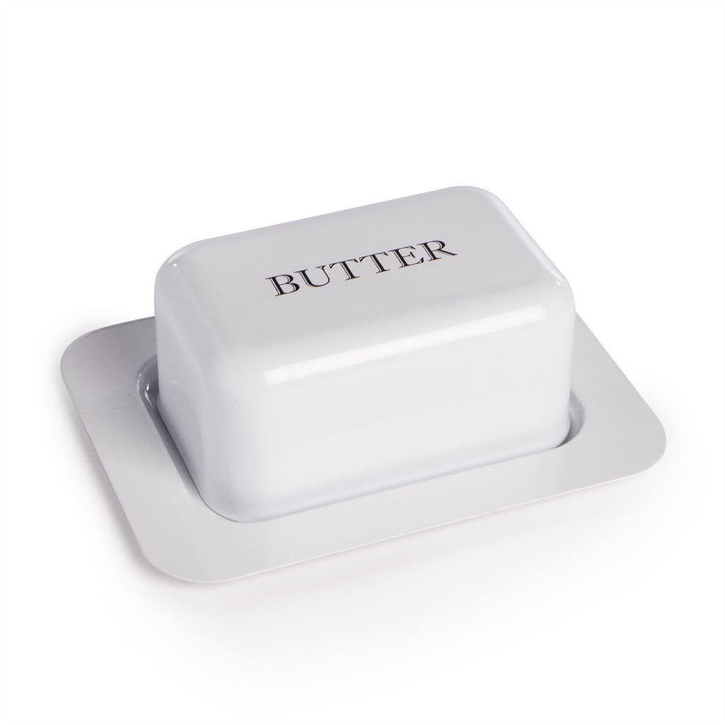 Butter Dish with Lid in White | M&W	