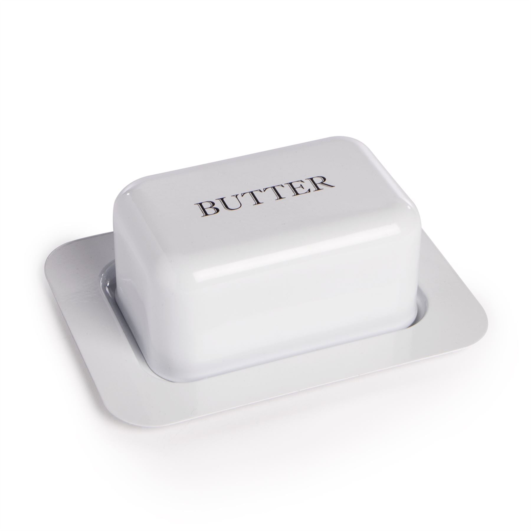 Butter Dish with Lid in White | M&W	