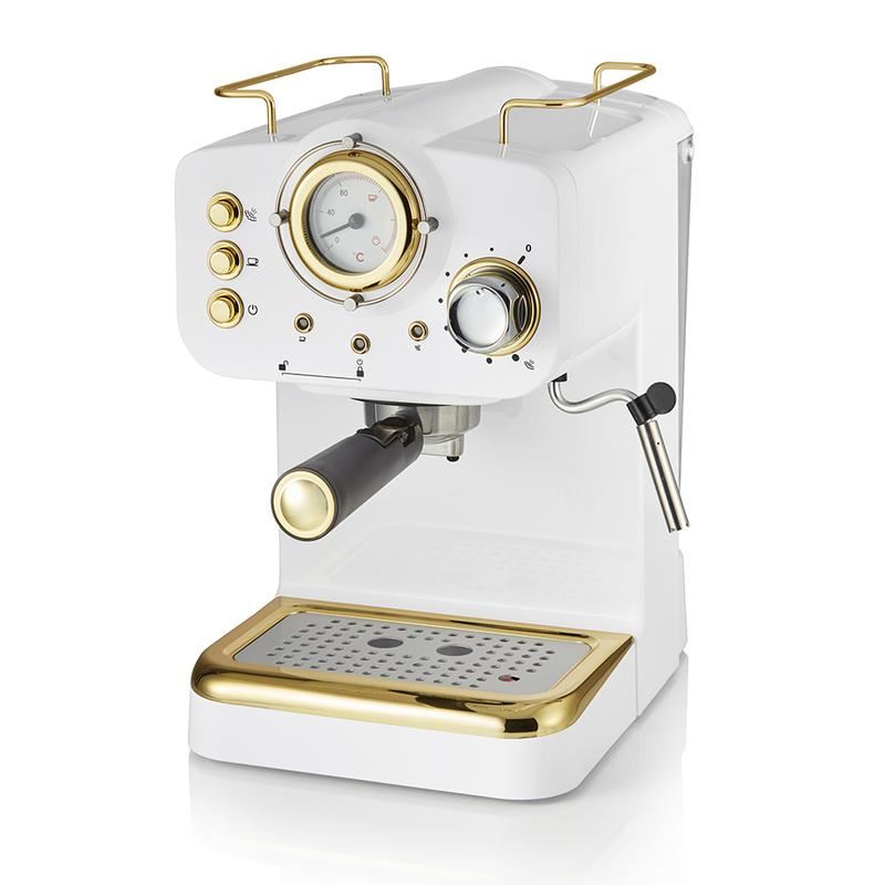 Swan White Gatsby Pump Espresso Coffee Machine	