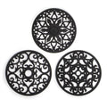 Silicone Trivets - Set of 3 Black | Pukkr