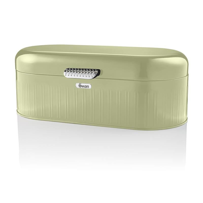 Swan Long Green Retro Bread Bin	