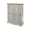 Corona Grey Wax Finish 2 Door Cupboard Unit