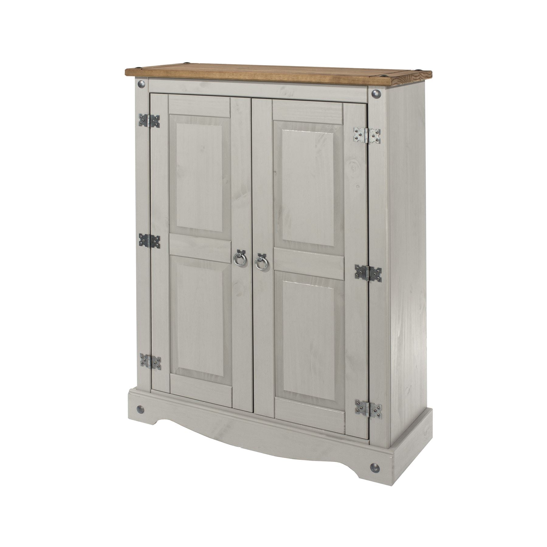 Corona Grey Wax Finish 2 Door Cupboard Unit