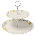 Pressed Flowers 2 Tier Cake Stand