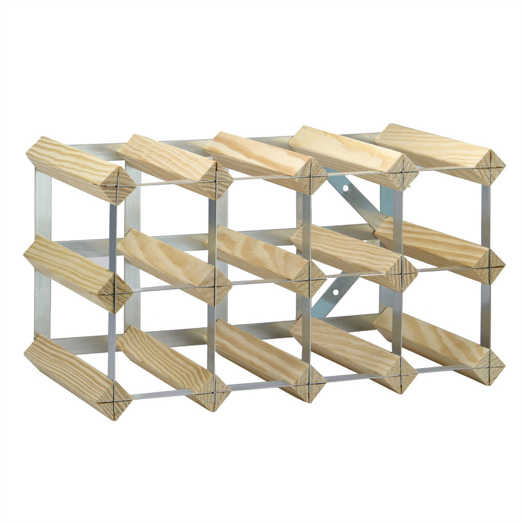 Wood & Metal Wine Rack | M&W	