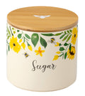 Bee-Beautiful Sugar Canister - Bamboo Lid