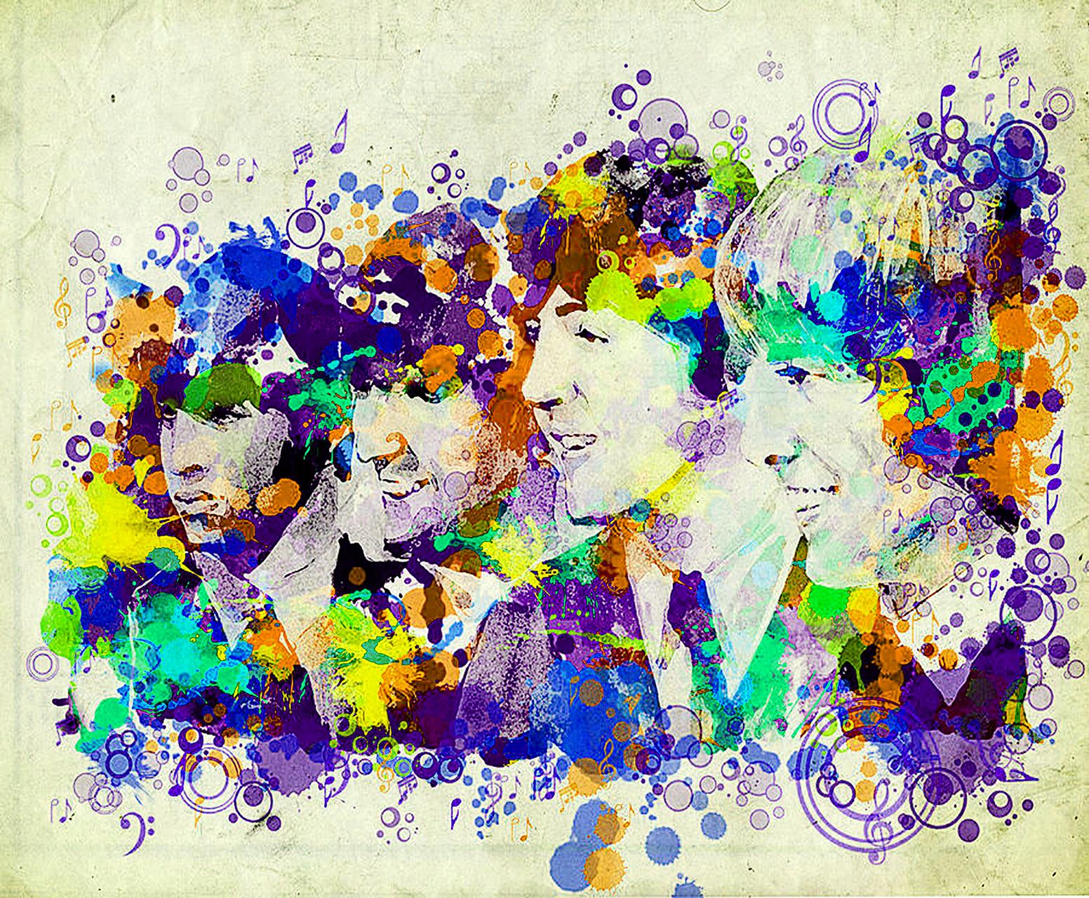 The Beatles 45cm x 37.5cm Small Metal Sign	