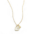 Mother Of Pearl Heart Initial Necklace