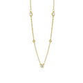 18K Gold Plated Bezel Stone Necklace
