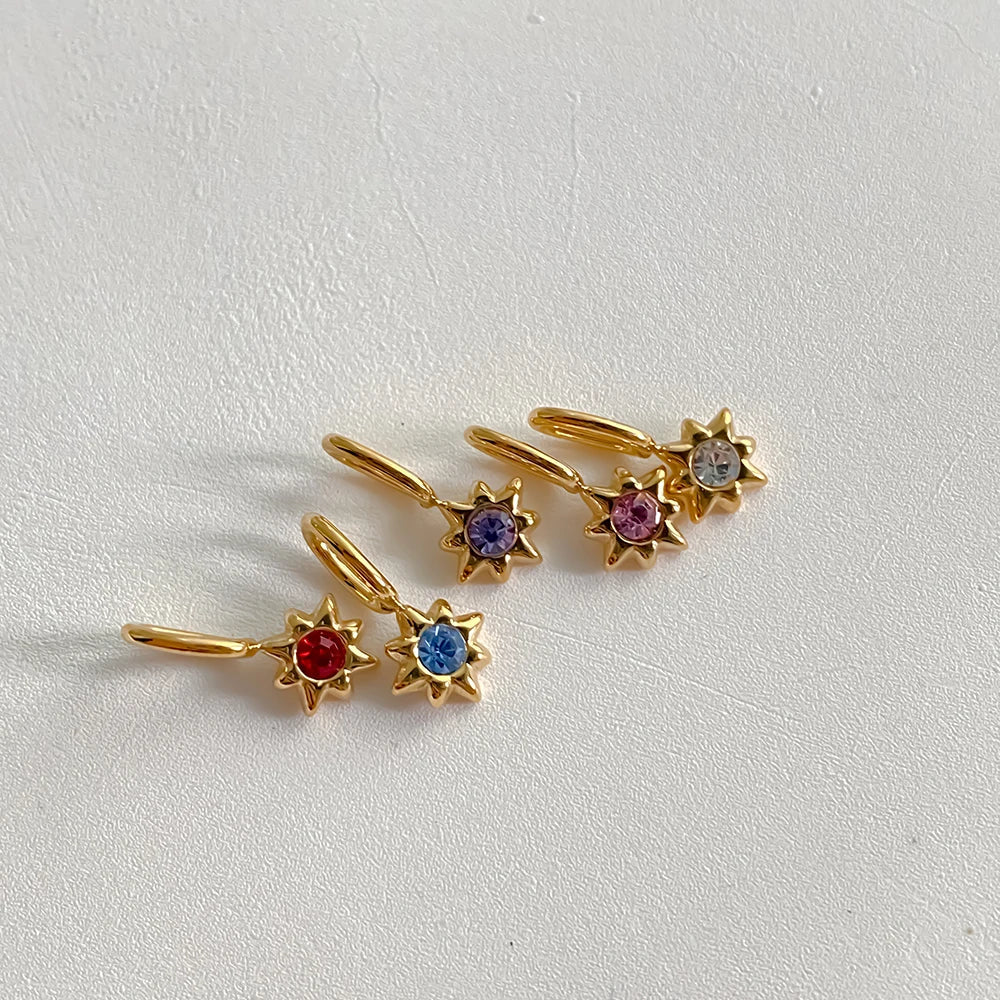 Star Pendant Birthstones Charms