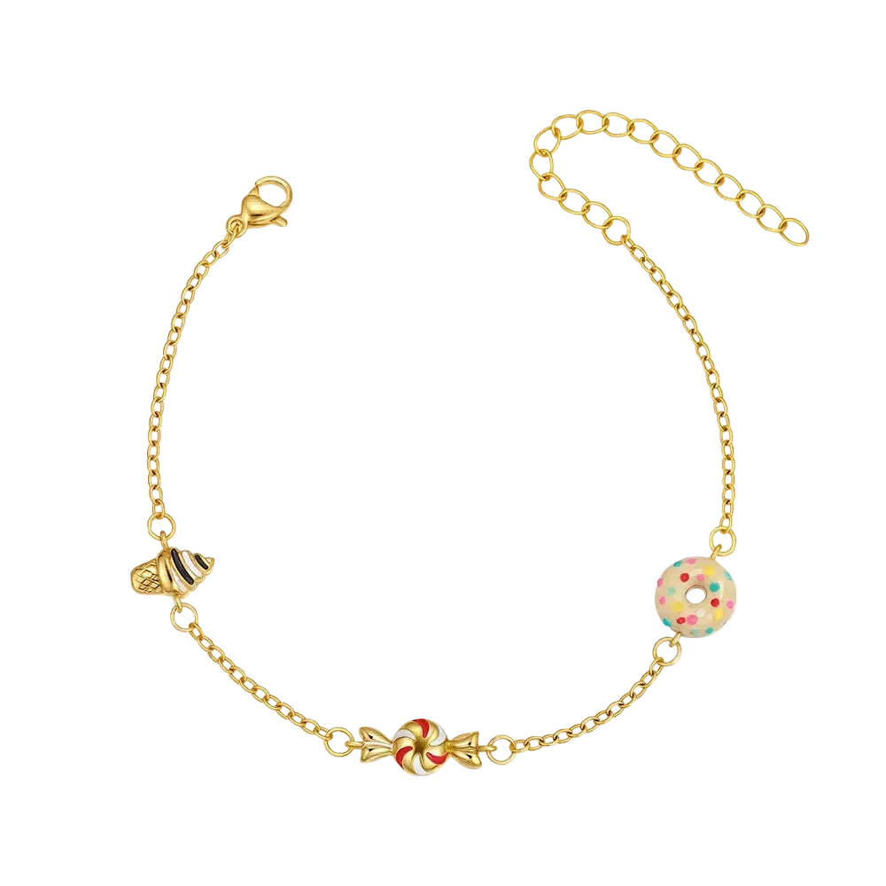 Cute Donut Charm Bracelet