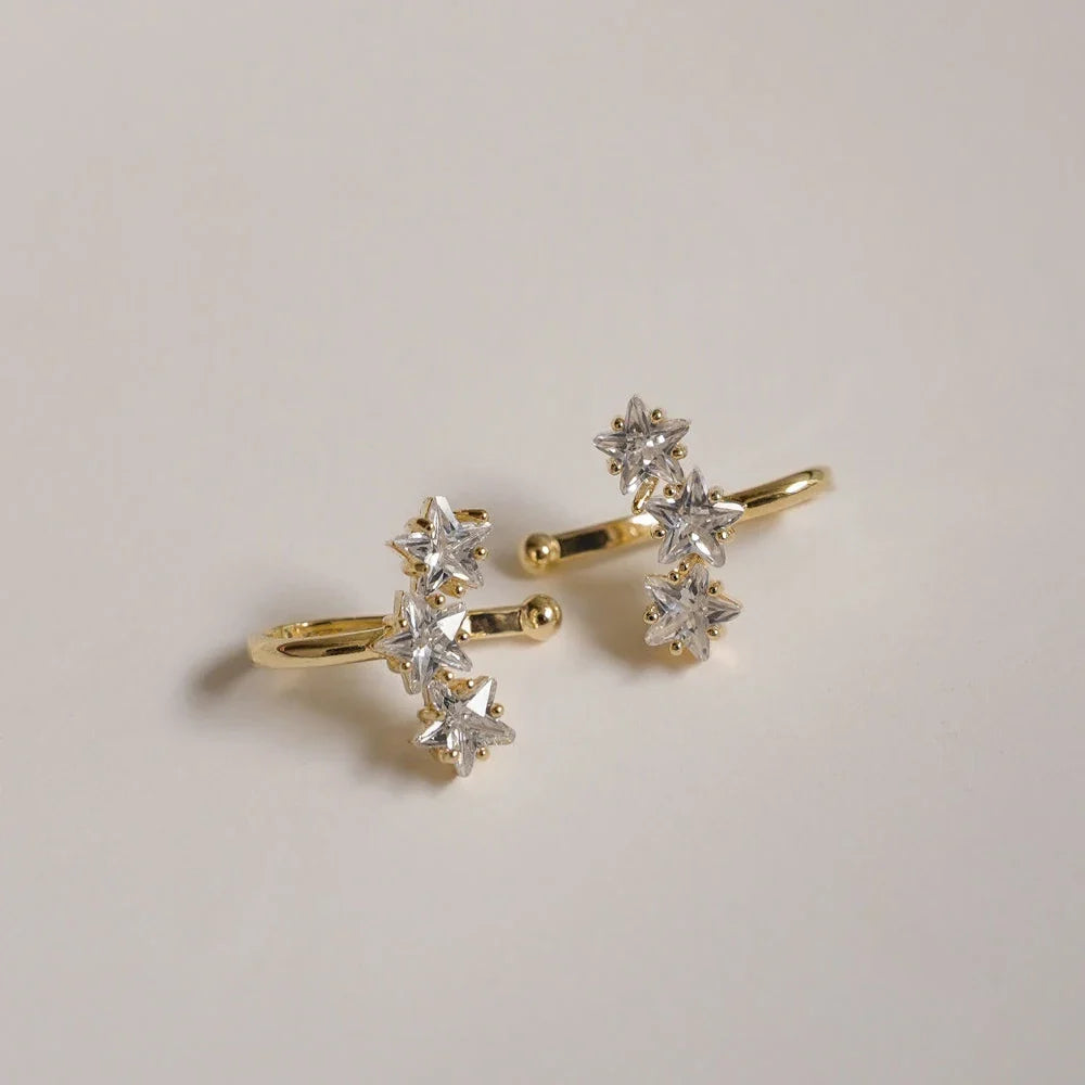 18K Gold Plated Star Ear Cuff
