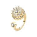 Adjustable Sunburst Spinner Ring