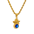 Dainty Angel Birthstone Necklace