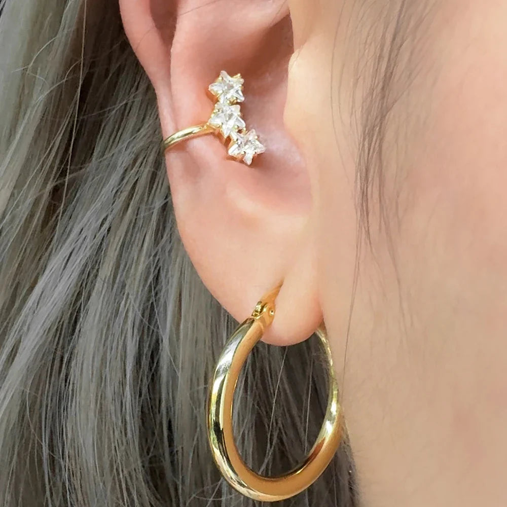 18K Gold Plated Star Ear Cuff