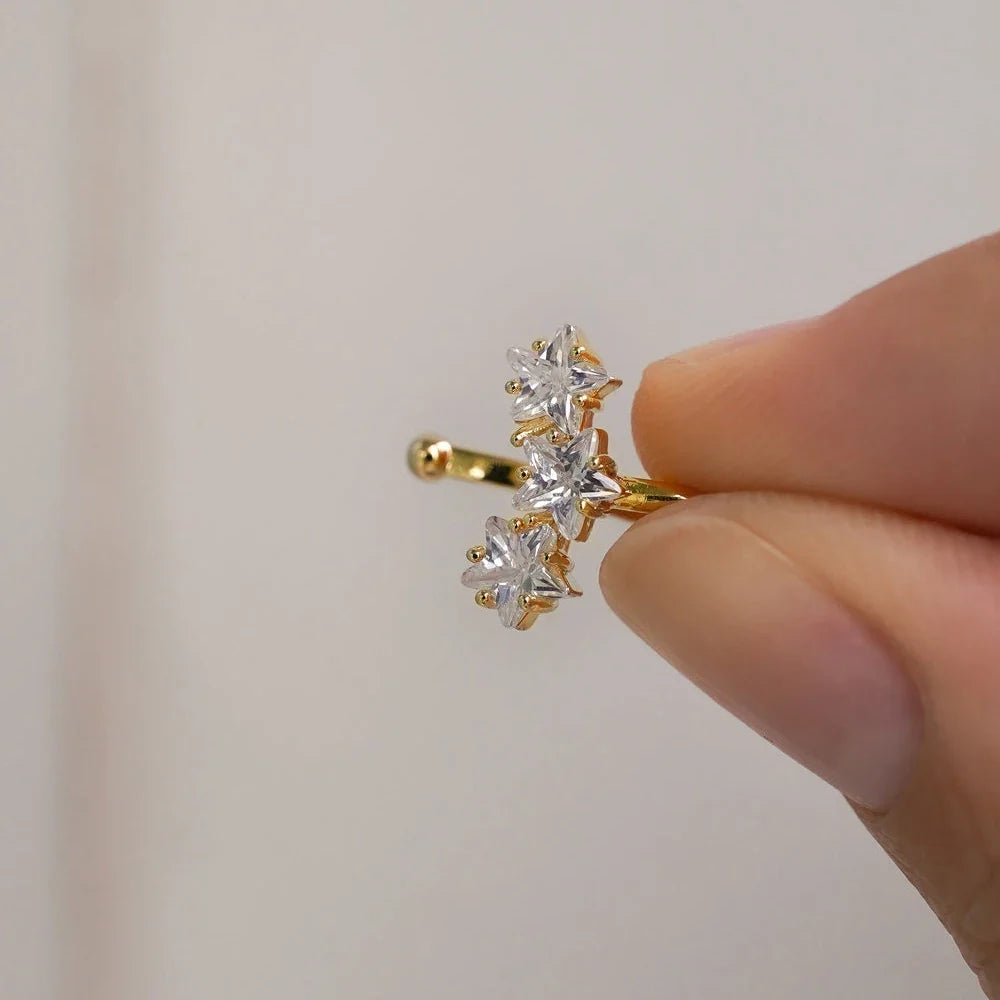 18K Gold Plated Star Ear Cuff