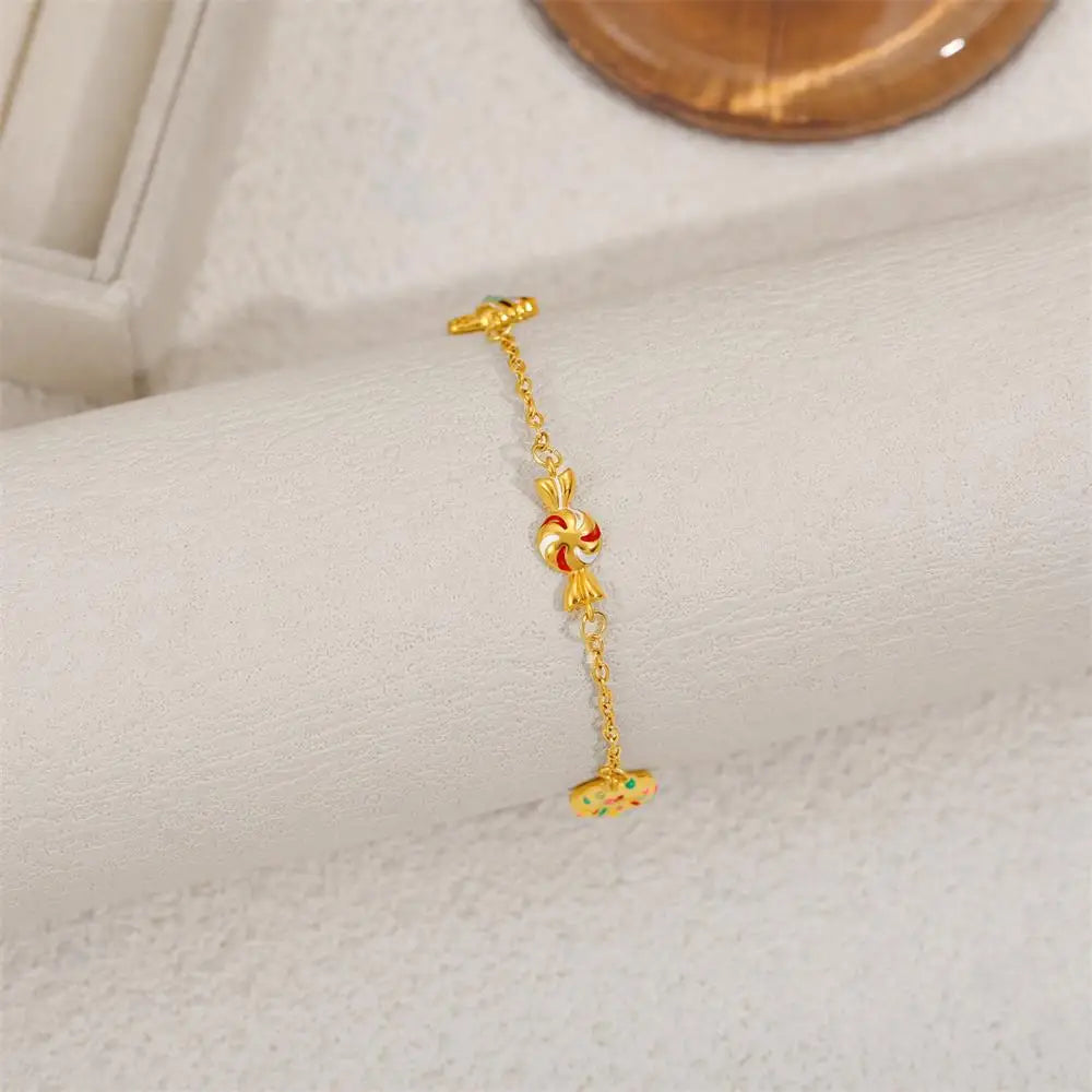 Cute Donut Charm Bracelet