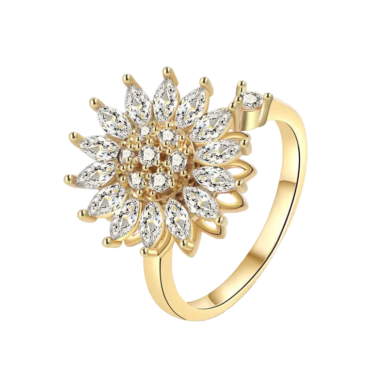 Adjustable Flower Spinner Ring