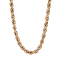 18K Gold Spiral Twist Rope Chain Necklace